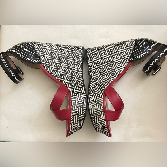 Just Fab Unique Wedge Ankle Sandal S 7.5 M - Picture 3 of 7